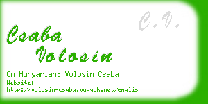 csaba volosin business card